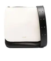 foil-print two-tone shoulder bag One size White
