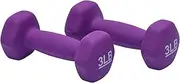 Amazon Basics Neoprene Hexagon Workout Dumbbell Hand Weight, 1.4kg / 3lbs, Purple