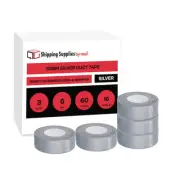 Silver Duct Tape 3"x 60 Yards 6 Mil Multi Purpose Economy Grade Tape 16 Rolls
