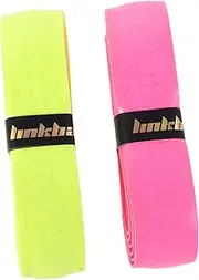 GAROZATION 2pcs Tennis Badminton Racket Overgrip Bands Ergonomic Sweat Absorbent Grip Tape for Enhanced Performance Multi Sport Compatibility Easy Installation Thickened Design Fluorescent