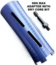3" Laser Welded Core Bit reinforced Concrete w/ SDS MAX Adapter fits bosch hilti