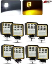 4.2" Led Work Lights X8 Bar Amber Angel Eye Off-road Car Truck Boat Driving Fog