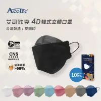 在飛比找momo購物網優惠-【Ace-Tec 艾司鉄克】4D立體醫療口罩 韓版KF94(