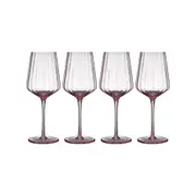 4pc Tempa Esme 400ml Crystal Stem Wine Glass Drinking Glassware Party Cup Blush