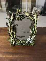 Hobby Lobby Ornate Enamel Austrian Crystal And Dragonfly Frame 3.5” X 5” New