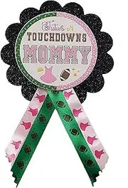 [Amy's Bubbling Boutique] Touchdowns or Tutus Gender Reveal Baby Shower Pins for family to wear at sprinkle Party