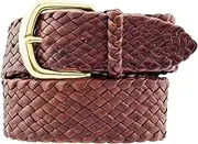 [Badgery Belts] Jumbuck Kangaroo Braided Leather Belt 38mm 1 1/2"