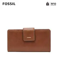 在飛比找蝦皮商城優惠-【FOSSIL】Logan 咖啡色真皮拉鍊中長夾SL7830