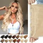 One Piece 100% Real Clip in Remy Human Hair Extensions 3/4 Full Head Thick 110G+