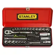 Stanley 46 Pieces 3/8" SQ. Drive Socket Set Double Nickel Chromium Alloy Coated