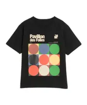 COTTON T-SHIRT WITH PAVILLON DES FOLIES PRINT S,XL,XS,L,M,XXL black