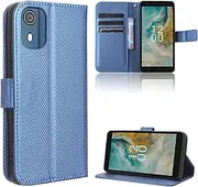 Convenient Phone Holder Compatible with Nokia C02 C 02 XR21 XR 21 Multifunction Magnetic Flip Protective Case Business Leather Cover Shockproof Cases (Blue,Nokia C02)