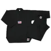 ProForce Gladiator 7 oz. Tae Kwon Do Uniform TKD Gi V-Neck Medium Weight Black