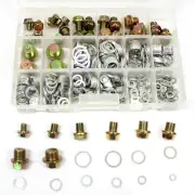 18 Type 534pc Oil Drain Plug Screw & Aluminum Gasket Washer O RingAssortment Kit