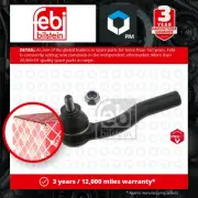 Tie / Track Rod End fits FIAT PALIO 178 1.4 Left 96 to 02 Joint 46456189 Febi