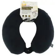 Milleni Travel Memory Foam Neck Pillow Snap button closure - Black