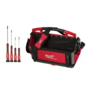 Milwaukee PACKOUT Tool Tote 20" 32-Pocket + (4-Piece) Precision Screwdriver Set