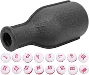 Billiard Game Tool, Numbered Dice with Shaker Bottle Billiard Supplies Billiard Dice, Entertainment Dice for Home Party(Black)