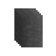 5Pcs Black Glitters Foam Sheets, 8"x12" Sparkle EVA Foam Sheets(1.5mm Thick)