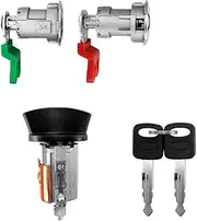 Lock Cylinder for Ford E150 E250 1997-2020, Ignition Lock Car Door Locks Cylinder Lock Kit 703369/597638/ LC6177/DL5886