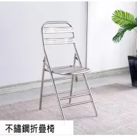 在飛比找momo購物網優惠-【藍色的熊】不鏽鋼折疊椅(折疊椅 折合椅 辦公椅 會議桌 書