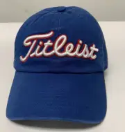 Collegiate KU Titleist Garment Wash BLUE/WHITE/RED Adjustable Golf Hat Cap *NEW*