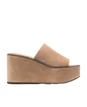 platform-sole mules 35 Brown