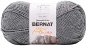 Bernat Softee Chunky Big Ball Yarn Solids-True Grey 161130-30044