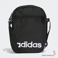 在飛比找Yahoo奇摩購物中心優惠-Adidas 側背包 Essentials 拉鍊 黑【運動世