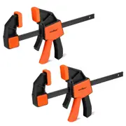 2-Piece 12inch Bar Clamps Set Woodworking Bar Clamp Spreader Quick Clamp 300Lbs