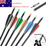 12pcs 31" Carbon Arrows Archery Hunting Arrowsfor Compound Bow and Recurve Bow