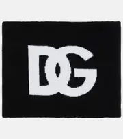 [Dolce & Gabbana] Dolce & Gabbana Logo intarsia wool-blend snood One Size black