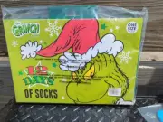 12 Days Of Christmas Grinch Socks ANKLE ONE SIZE FITS ALL Young Kids Children