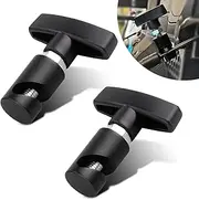 DYEKNEE 2 PCS Car Hood Lift Rod Retainer, Non-slip Safety Clip-on Anti-pinch Trunk Hydraulic Rod Support Device, Durable Metal T-handle Multi-purpose Accessories, Universal for Cars SUVs (Black)
