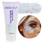 MEICOLY Clear White Body GlitterFace GlitterSparkly Glitter GiftsStocking Stu...