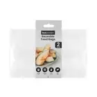 2pc Box Sweden Clear Reusable 2D 1L Food Storage Bags Zip Seal Lock Container