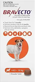 Bravecto for Small Dogs 4.5-10Kg Orange 1 Chew