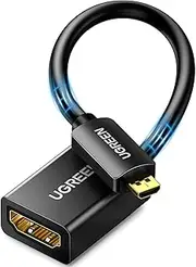 UGREEN 4K@60Hz Micro HDMI to HDMI Adapter Male to Female with Ethernet Support 3D Compatible with Hero 7 Black 5 4 6 Raspberry Pi 4 Camera