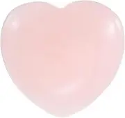 uxcell Natural Heart Shaped Crystal Stone, 1.2 Inch Mini Polished Love Gemstone Crystal, Pocket Rock Engraved Worry Stones for Women Gifts Meditation, Pink