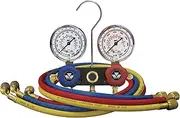 Mastercool (93636) Blue Aluminum HVAC Gauge Set with 36" Hose for R12/R22/R502 Refrigerant