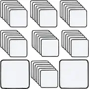 40 PCs Sublimation Blanks Patches - Large Iron-on Patch with Black Border - Exquisite Fabric Patches for DIY Hats Backpack T-Shirt Project (Square)