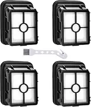 [Leadaybetter] 4 x 1866 pieces filters for Bissell Crosswave 17132, accessories for Bissell 3-in-1 accessories wet and dry vacuum cleaner and Crosswave 2225N Pet Pro filter.
