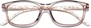 Stylish Ladies Blue Light Blocking Reading Glasses, Flexible TR Frames Computer Readers, Anti Eyestrain Eyeglasses