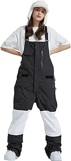 [Come Wonka] Women and Men's Ski Overalls Waterproof Snow Bibs Ski Pants Windproof Insulated Overalls Pants Outdoor Snowboard Pant