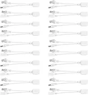 IP Camera POE Cable 10 Pair, Power Over Ethernet Adapter, Superior Proof, White DC 12V Splitter, for Easy Install with Network Camera Use