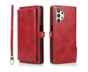 Detachable Phone Case for Easy Portability (Red), Wallet Case for Samsung Galaxy A32 5G (No for 4G)
