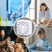 Mechanical Kitchen Timer 60 Minute Countdown Timer Square Visual Timer White