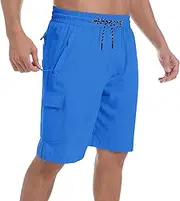 [FT FENTENG] Men's Swim Trunks Quick Dry Board Shorts with Zipper Pockets Beach Shorts Bathing Suits for Men - No Mesh Liner