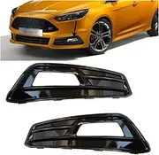 Front Bumper Fog Light Cover Grille Foglights Headlights Covers Frame Hole Car Accessories，Compatible With Ford Focus ST 2015 2016 2017 2018(2pcs Left+right)