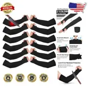 6 Pairs Level 5 Cut Resistant Arm Protection Sleeves - UV Protection, 18 Inches